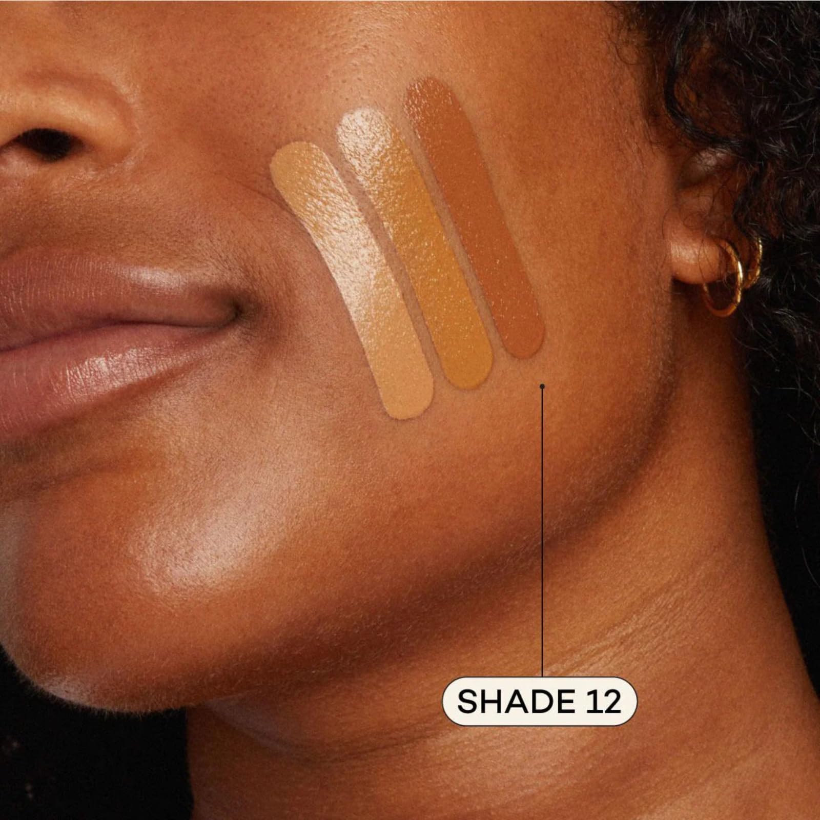 Axiology Fungdation Shade 12 blend-swatch illustrates buildable coverage for day-to-night looks