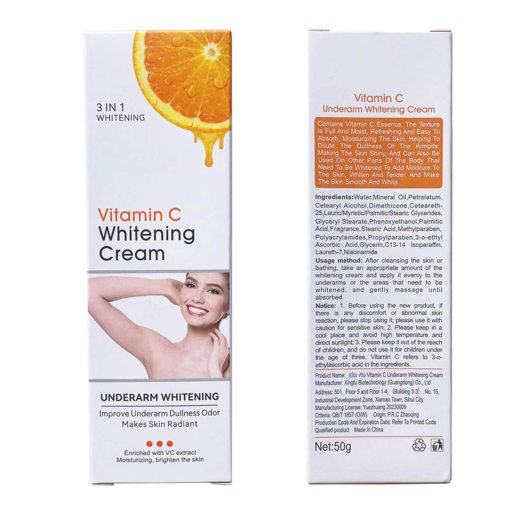 Axnoocy VVhitening Cream vitamin C enriched formula label