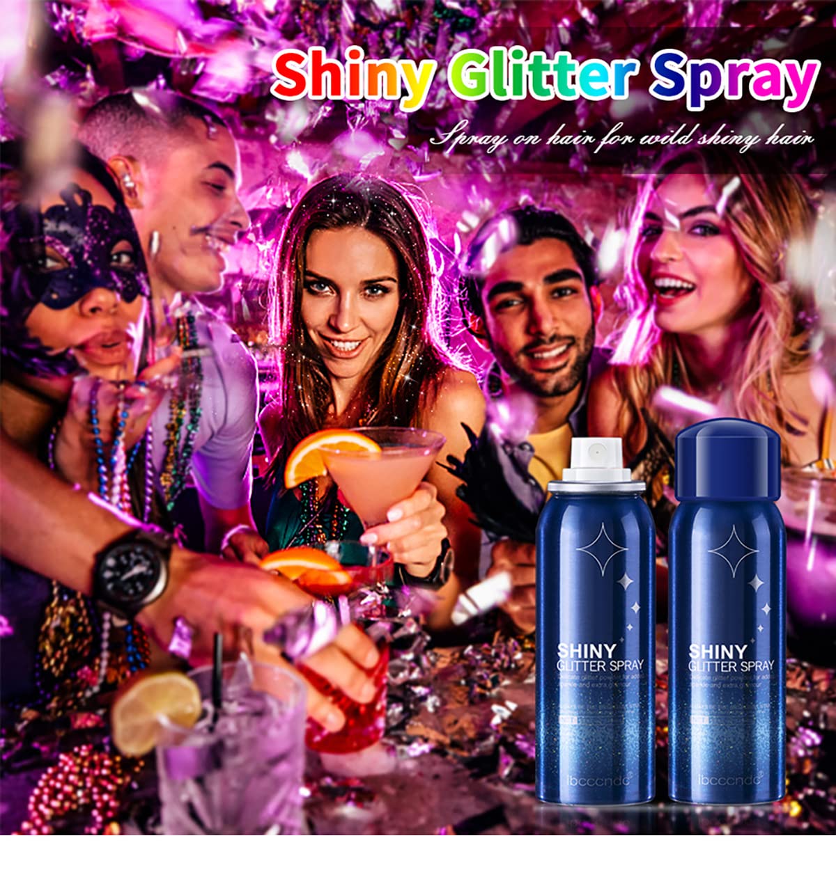 Axnzp Body Glitter Spray packaging shown for safe, portable sparkle.