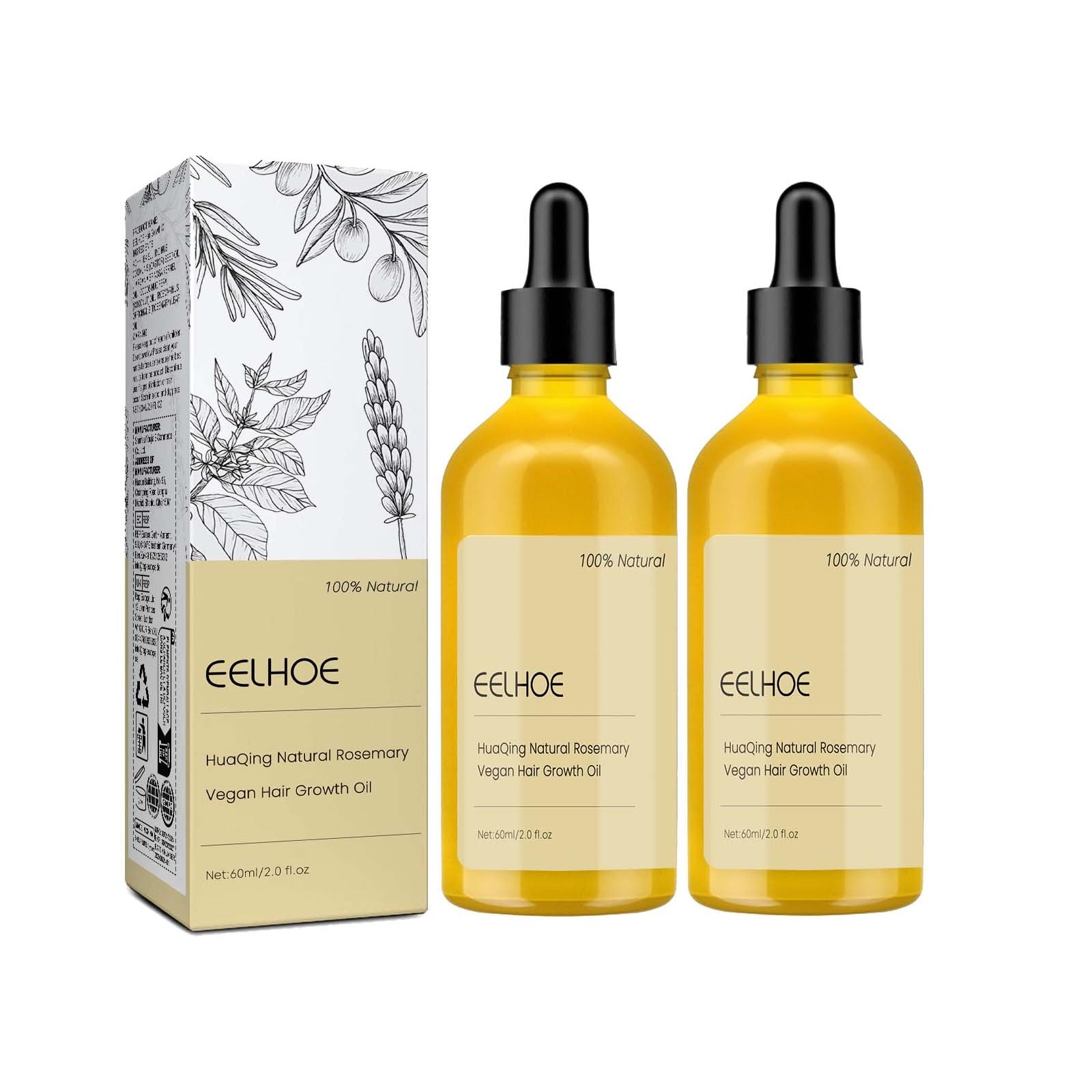 Axnzp Eelhoe rosemary oil bottle for scalp nourishment and shine.