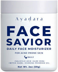 AYADARA Acne Facial Moisturizer bottle front, smooth oil-control skincare for clear skin