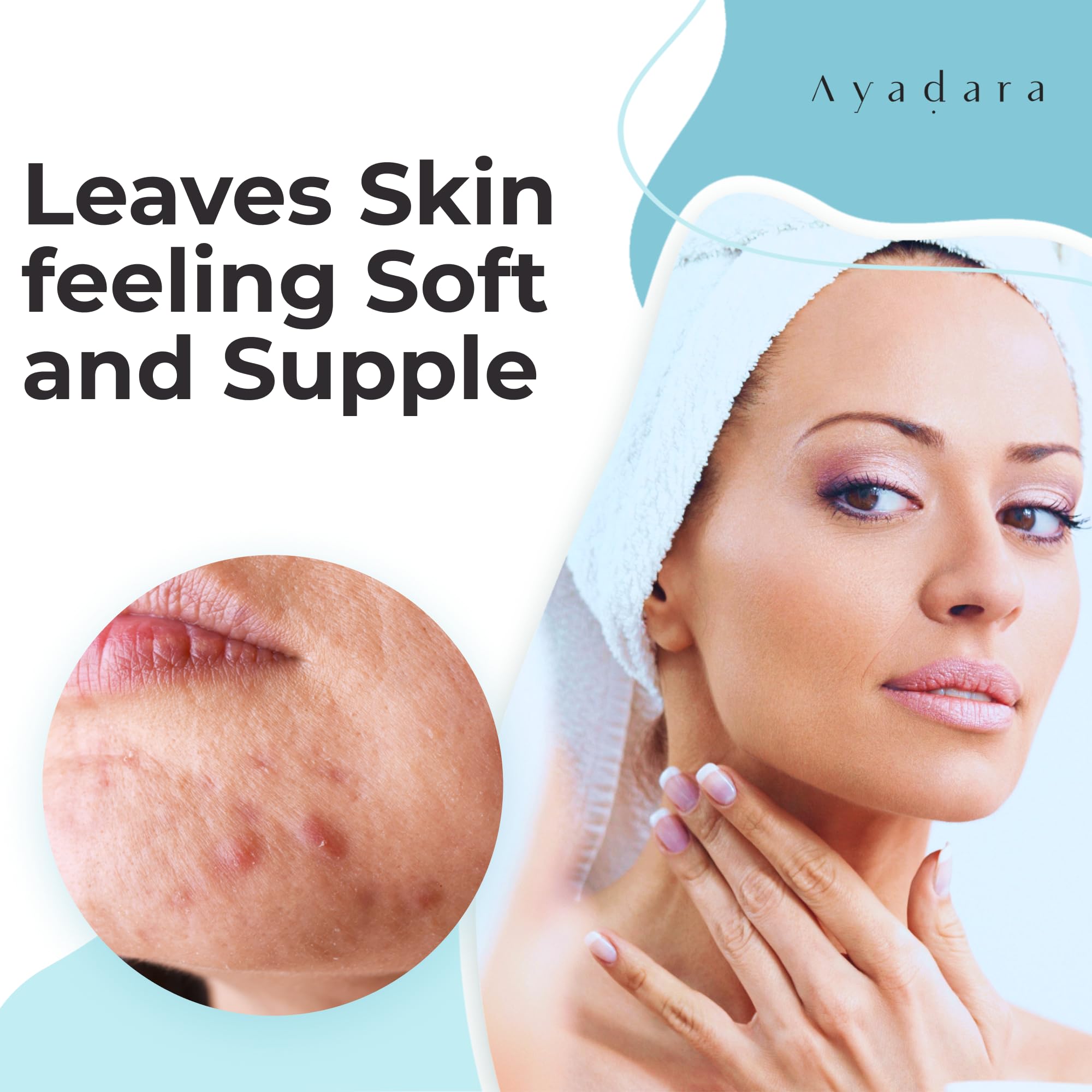 Ayadara Acne Facial Moisturizer texture close-up showing lightweight, non-greasy cream
