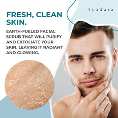 AYADARA Acne Wash and Scrub in action showing foaming lather