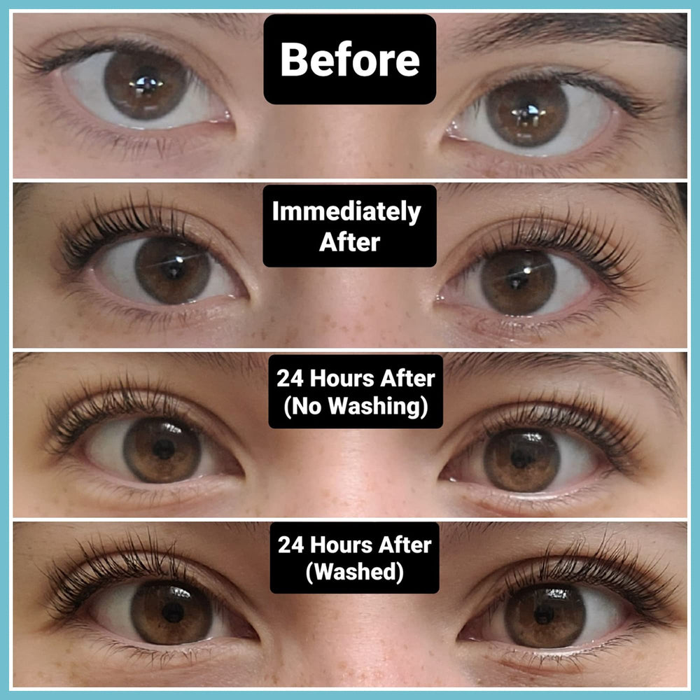 AYASAL results image shows natural curl without heavy mascara