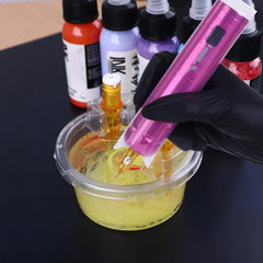 AYDZWJM clear plastic tattoo cartridge cup tray, top-view shot shows sturdy construction.