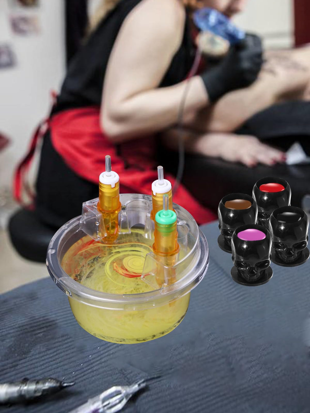 AYDZWJM easy-to-use disposable tray simplifies tattoo workflow for quick cleanup.