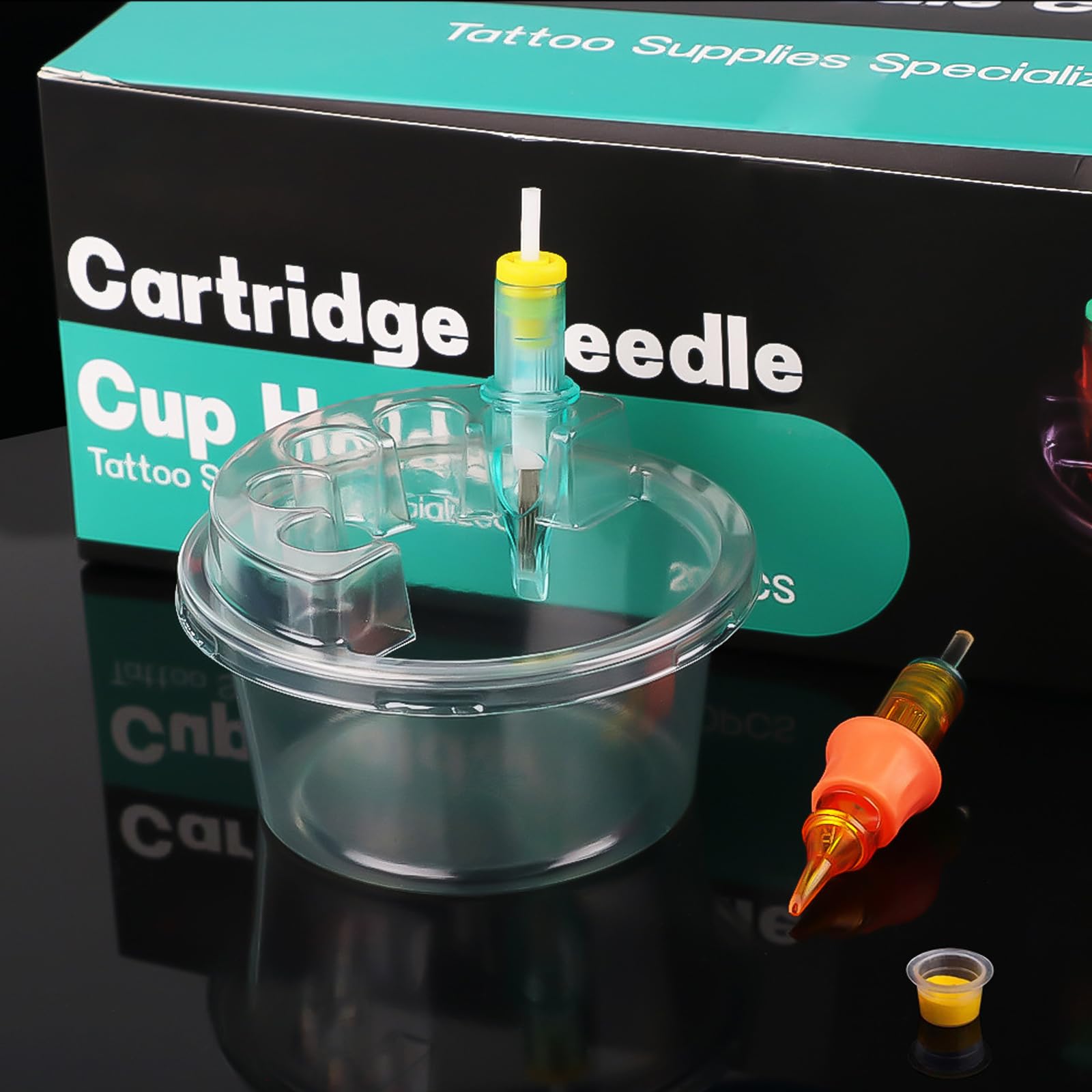 AYDZWJM disposable cup holder tray for tattoo, eyebrow, lip, hair applications.