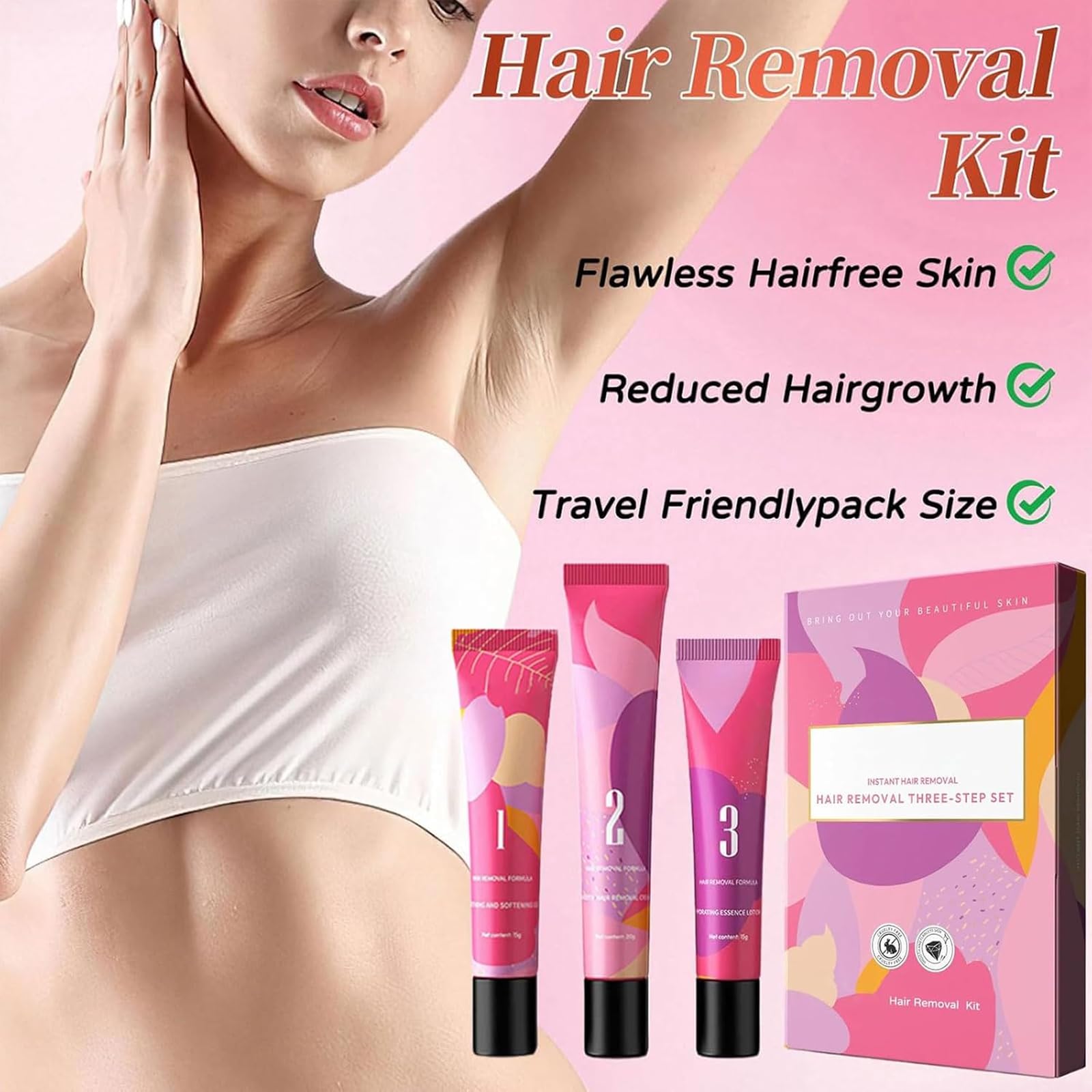 Ayland Hair Remover Kit Packaging with contents and labeling