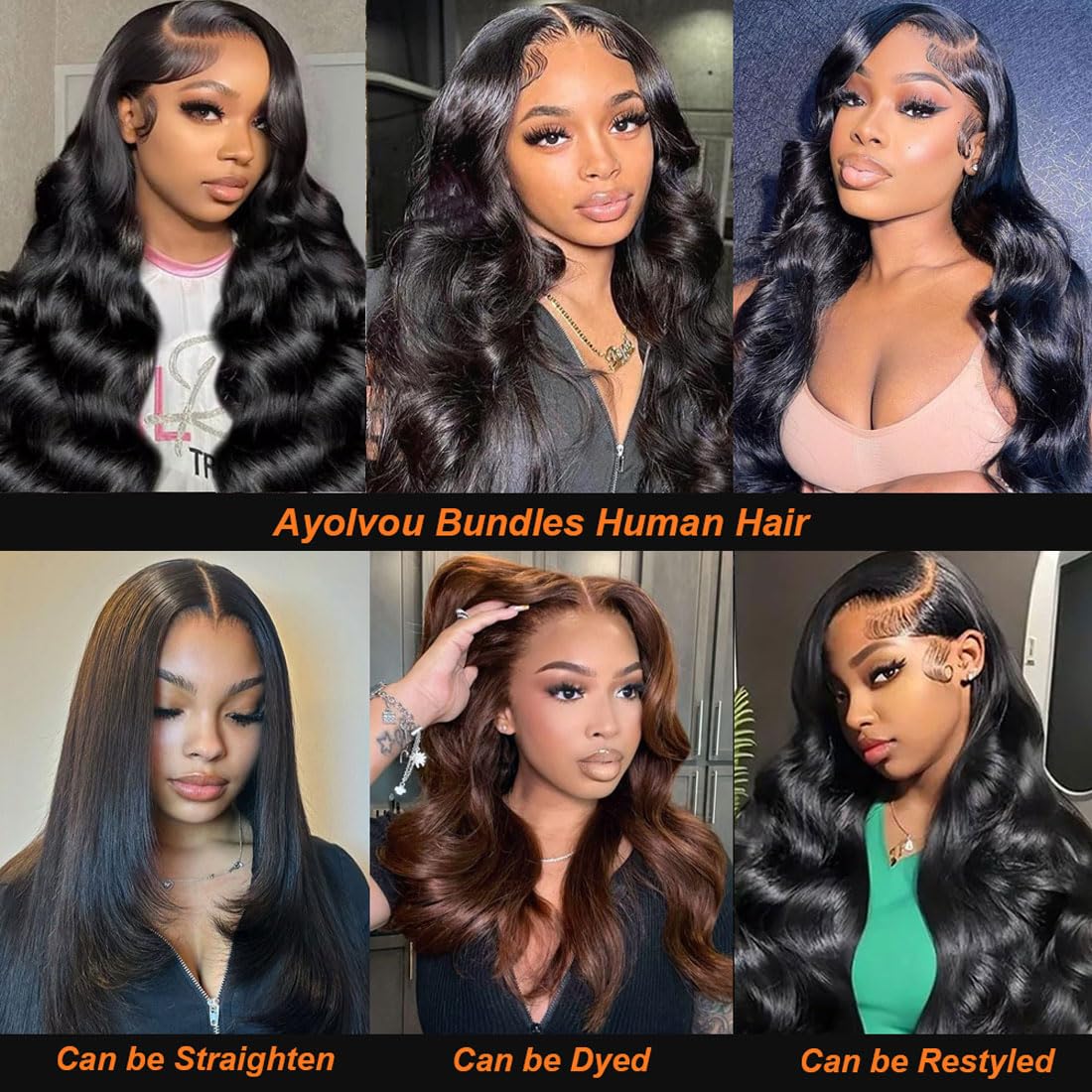 Ayolvou 12A Brazilian body wave bundle weft closeup showing strong stitch and neat weft