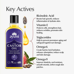 Ayumi Castor Oil cuticle care keeps nails hydrated and neat.