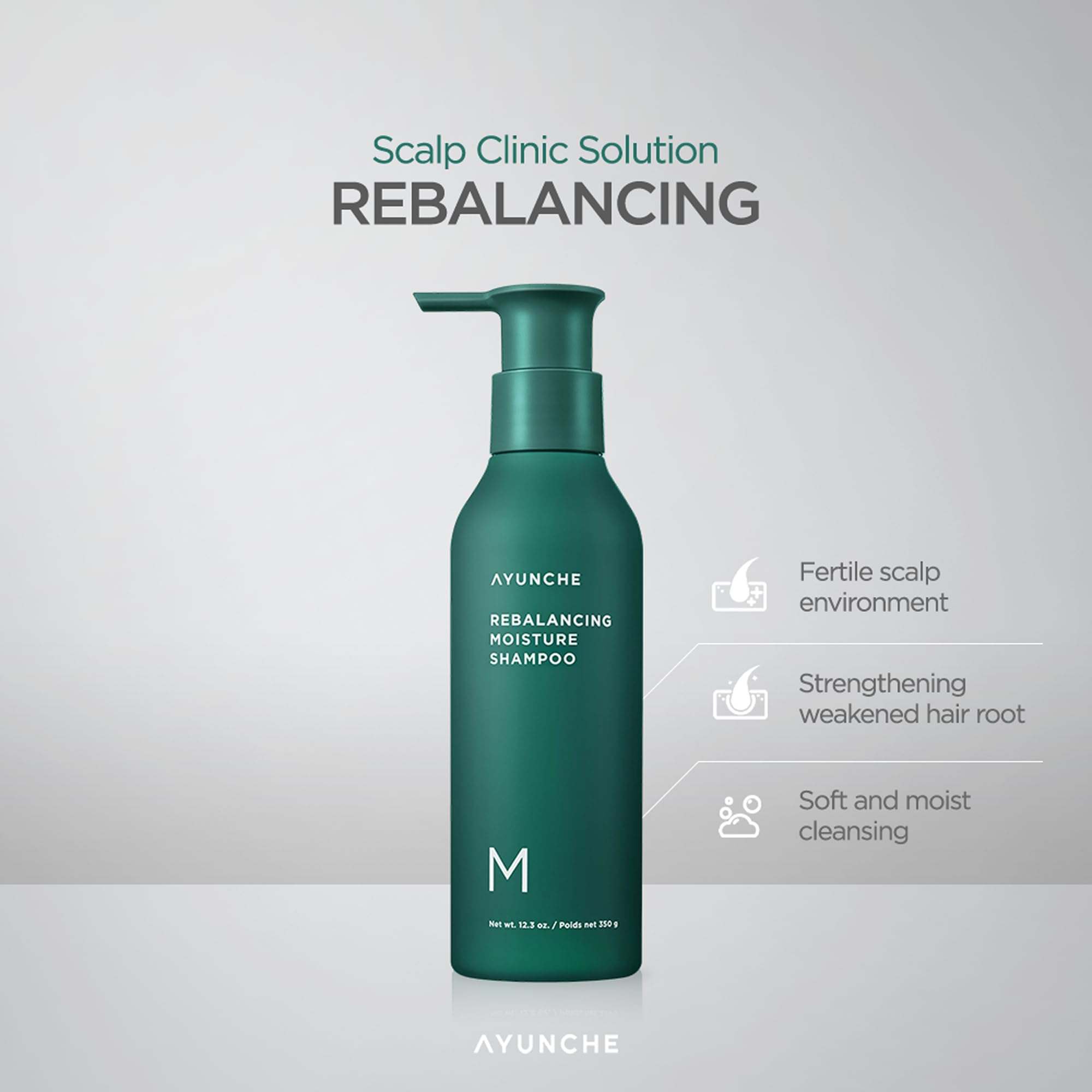 AYUNCHE hair mask moisture application demonstrates deep conditioning for strands.