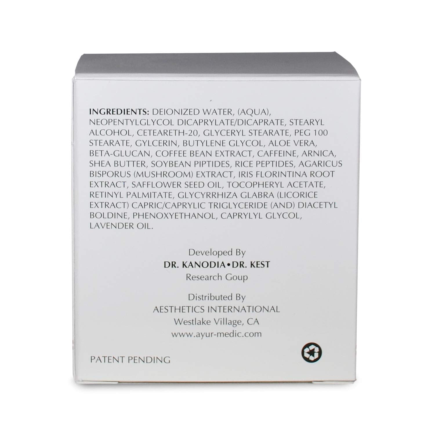 Ayur Medic neck-chest-cream-packaging displayed for night routine.