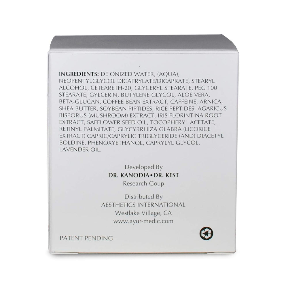 Ayur Medic neck-chest-cream-packaging displayed for night routine.