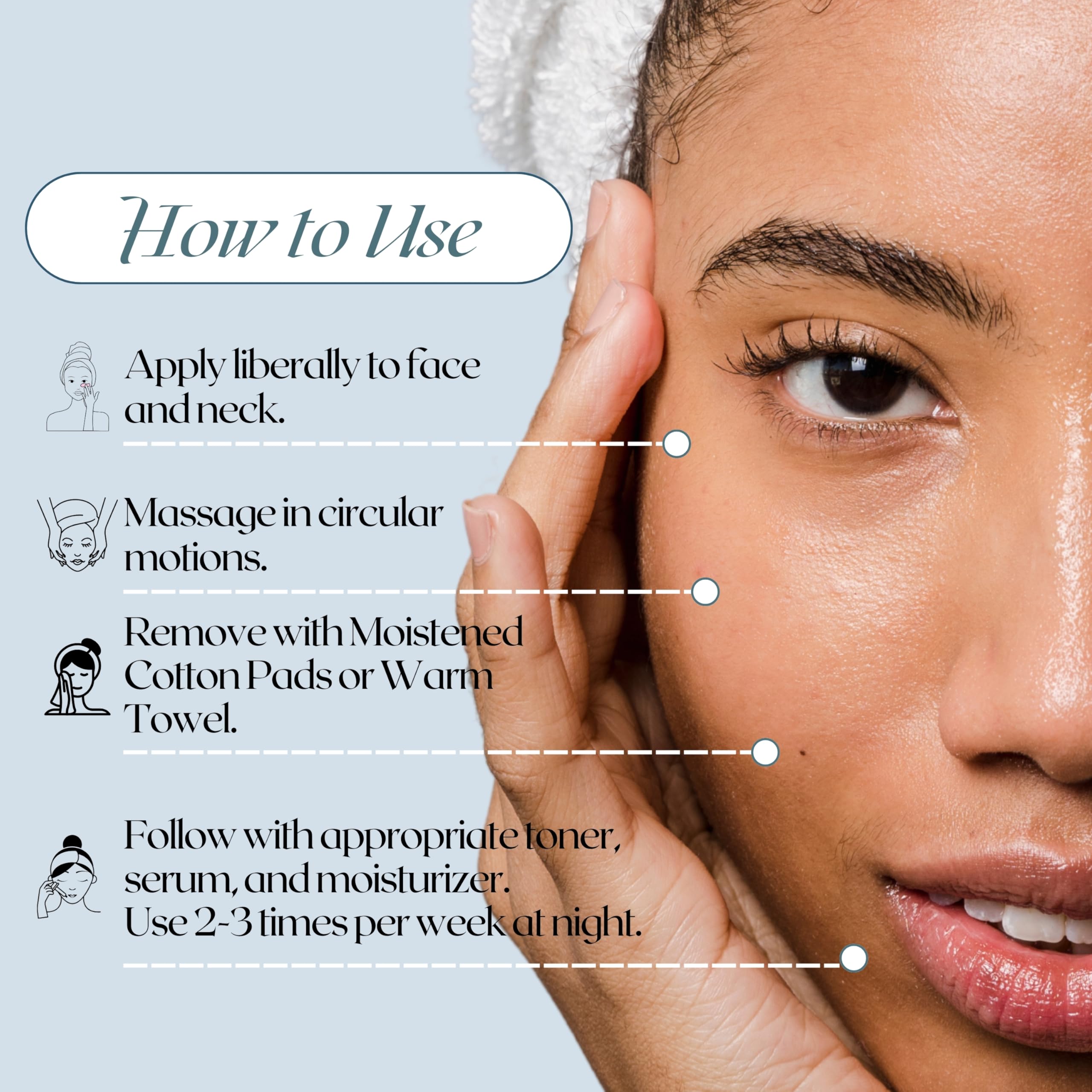 Ayur-Medic exfoliating milk beads spread on skin for even pre-serum prep.
