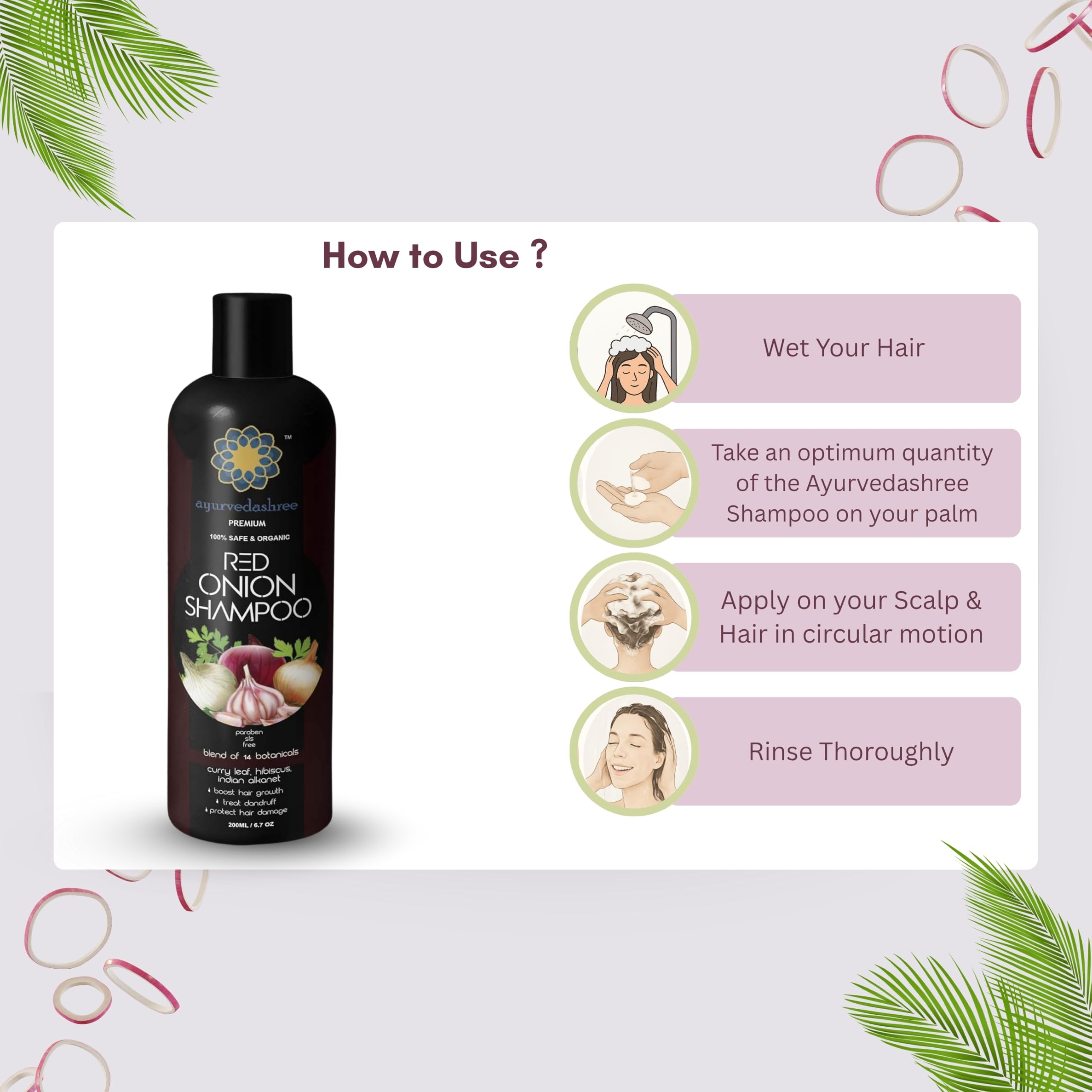 AYURVEDASHREE curry leaf extract supports scalp nourishment.