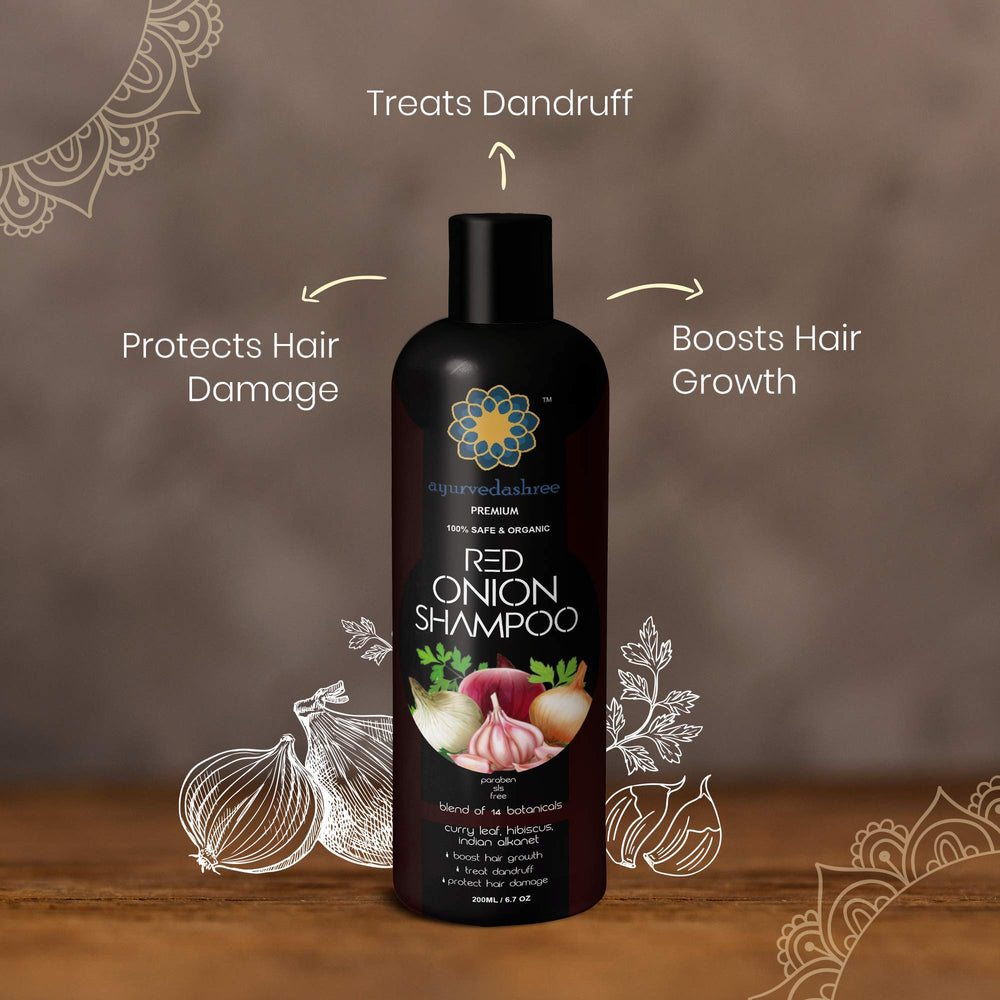AYURVEDASHREE paraben-free formula label signals gentle care.