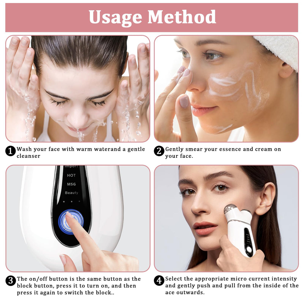 AYYHG Microcurrent Face Device USB charging port for easy power on the go.