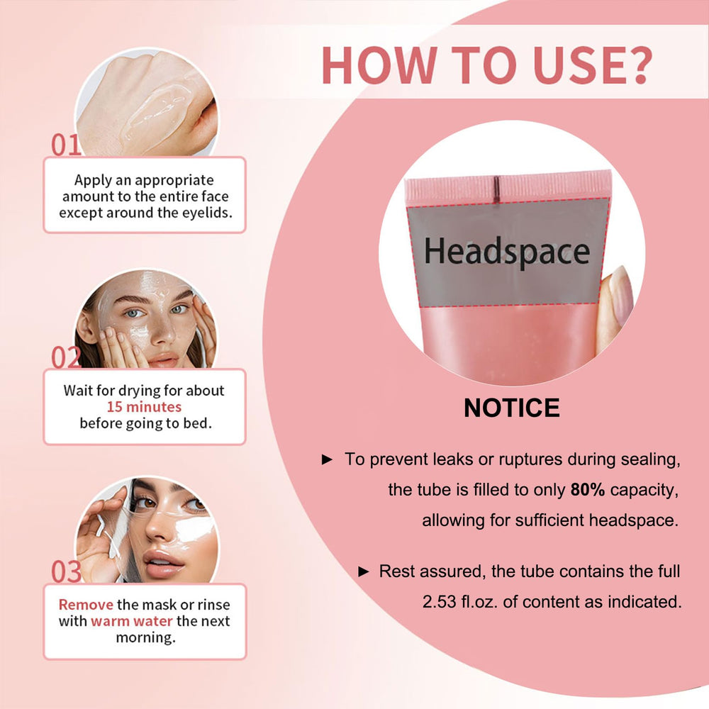 Ayzololo Collagen Night Wrapping Mask gentle formula suitable for all skin types.