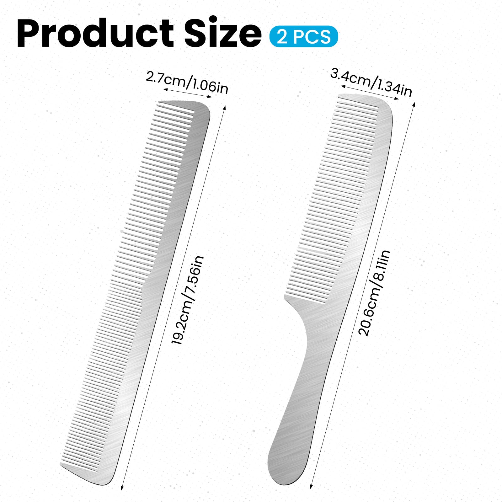 Azefnuhk K5 stainless steel fine-tooth comb for clean parting and trimming
