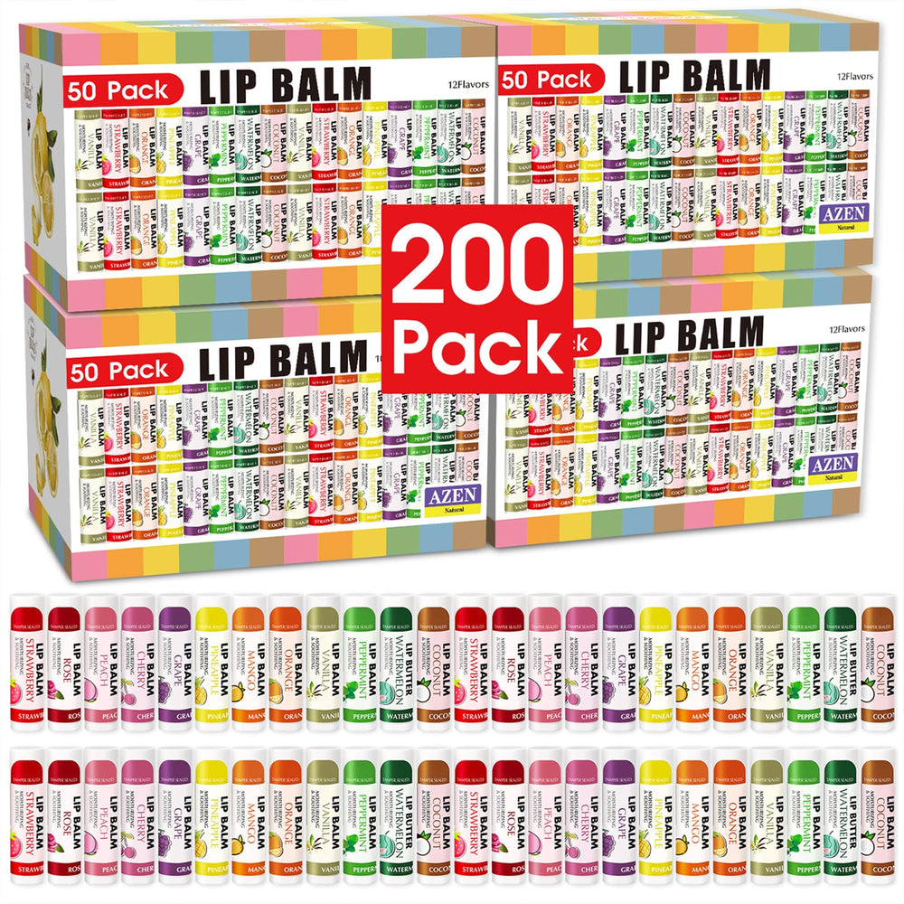 AZEN lip balm multi-flavor pack closeup for versatile daily lip care.