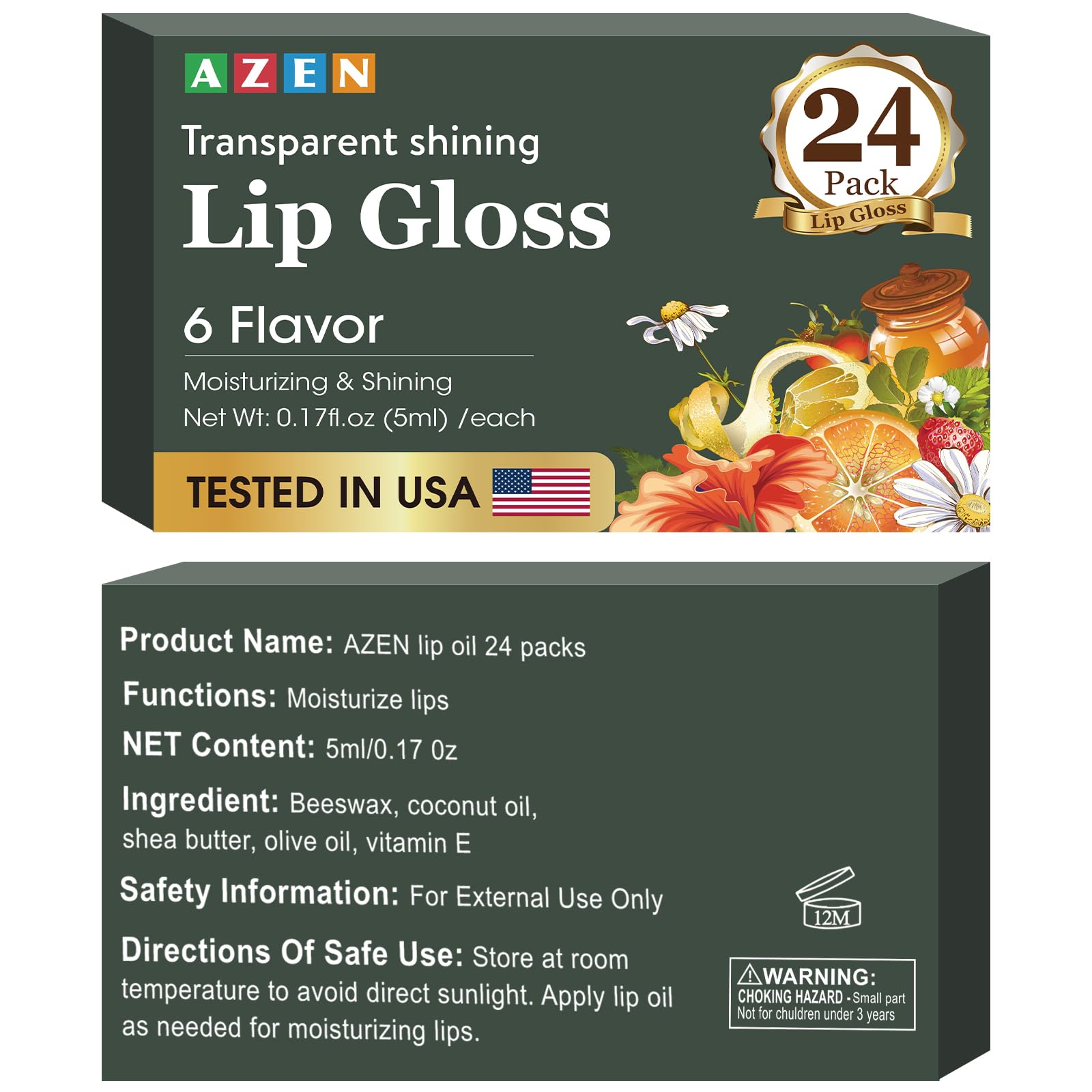 AZEN bulk lip gloss gift-pack packaging makes gifting easy.