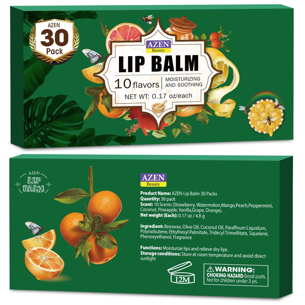 AZEN cherry lip balm provides smooth lips and vibrant flavor.