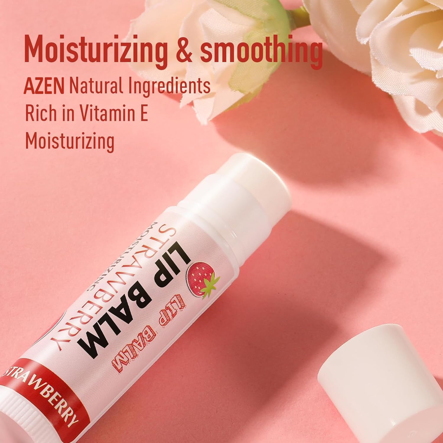 AZEN Lip Balm Mango flavor nourishes dry lips with rich moisture