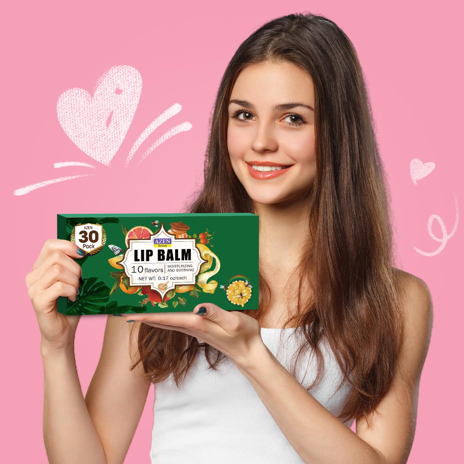 AZEN pineapple lip balm delivers tropical aroma with lasting moisture.