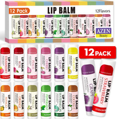 AZEN lip balm strawberry flavor for hydrated, soft lips