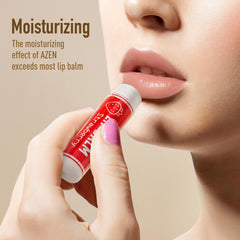 AZEN lip balm tub and cap close-up for gifting