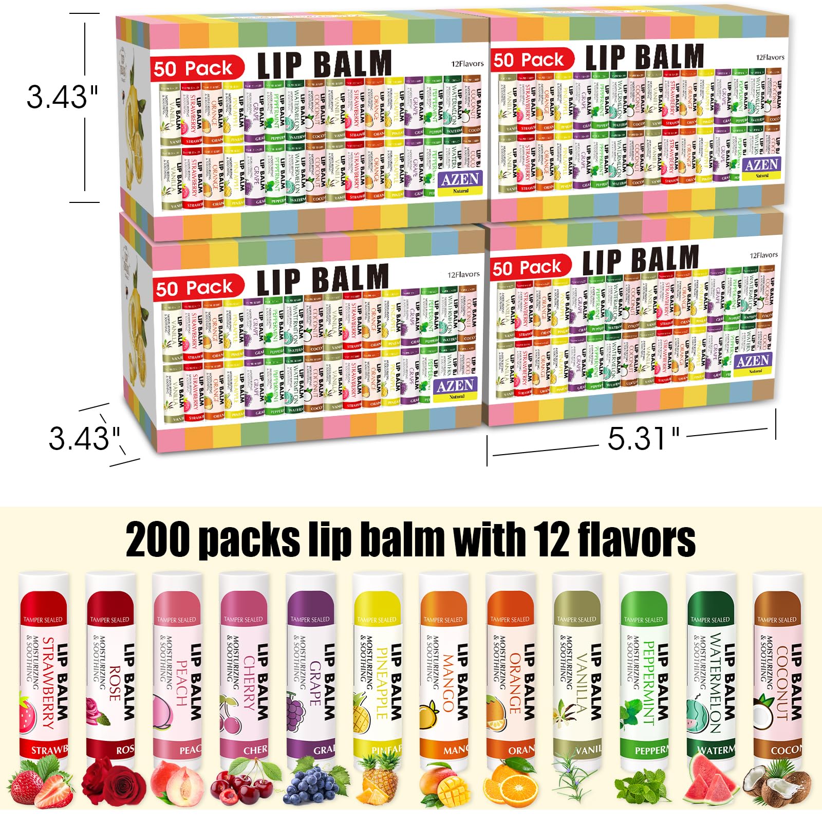 AZEN lip balm vanilla flavor closeup promises warm sweetness and lasting moisture.