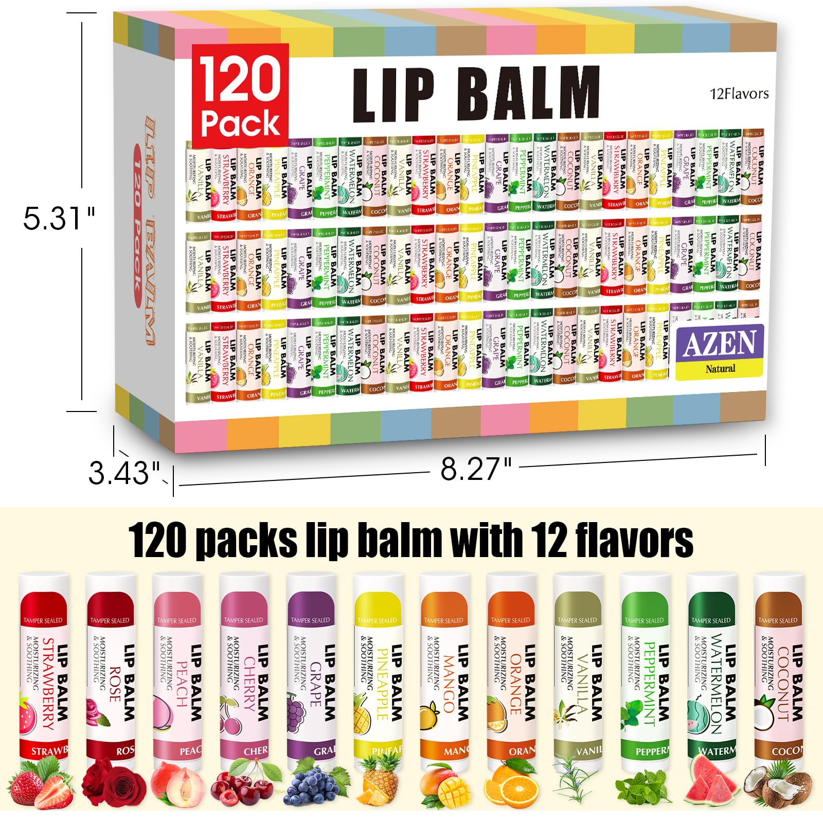AZEN Lip Balm Vanilla flavor offers comforting softness and hydration