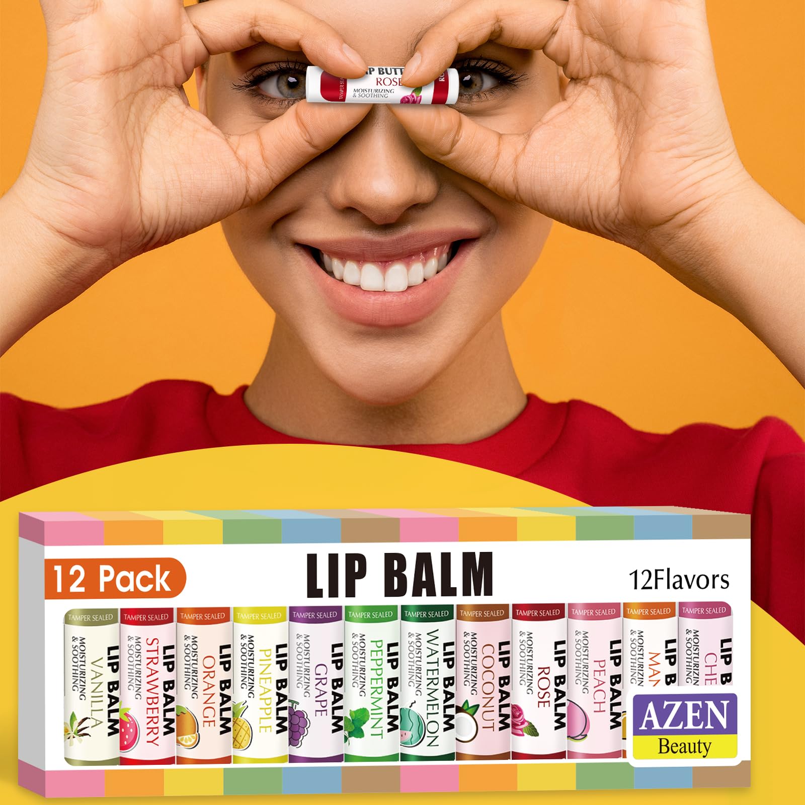 AZEN lip balm vanilla flavor for comforting daily lip care