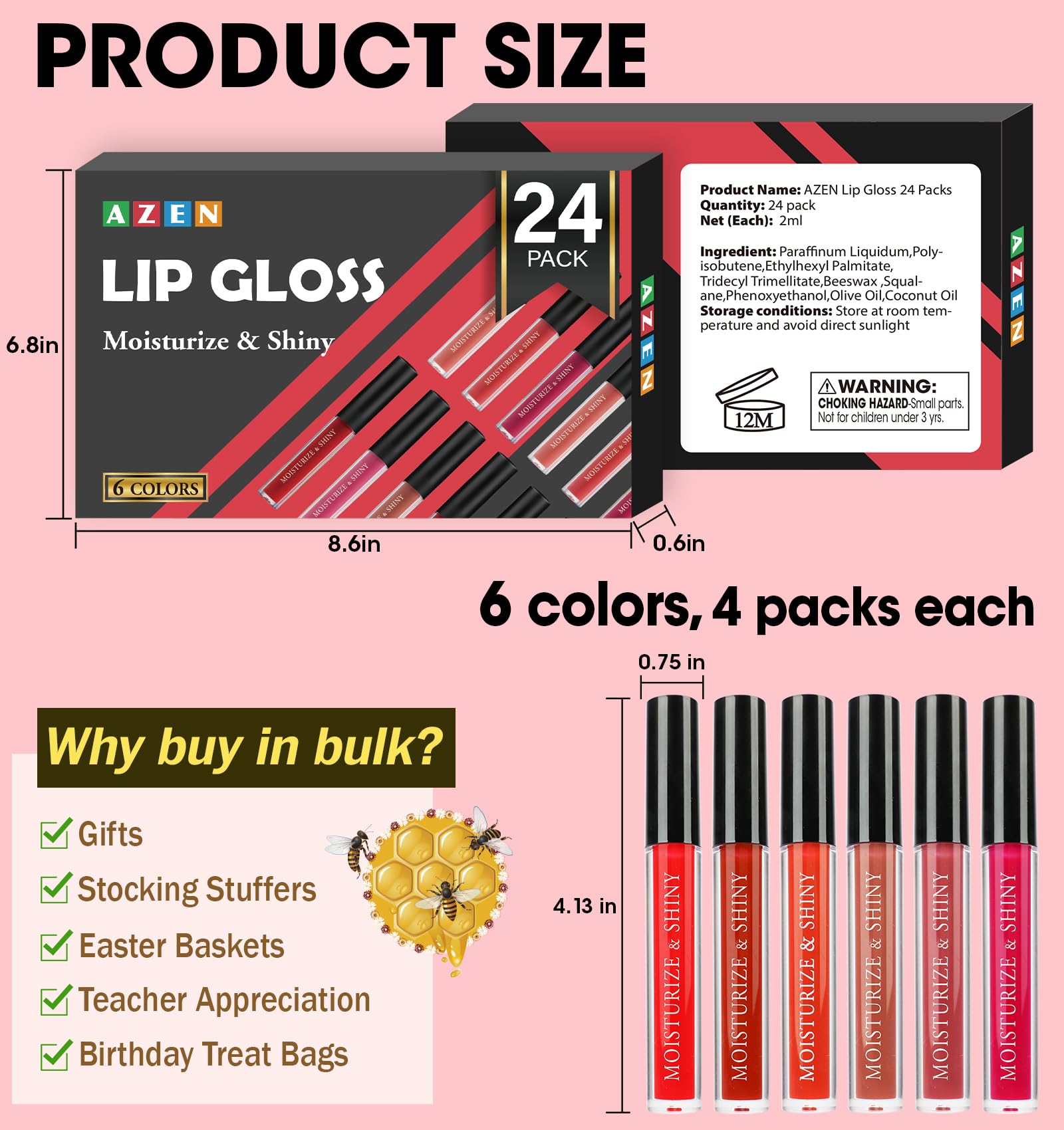 AZEN daily wear lip gloss collection for versatile looks
