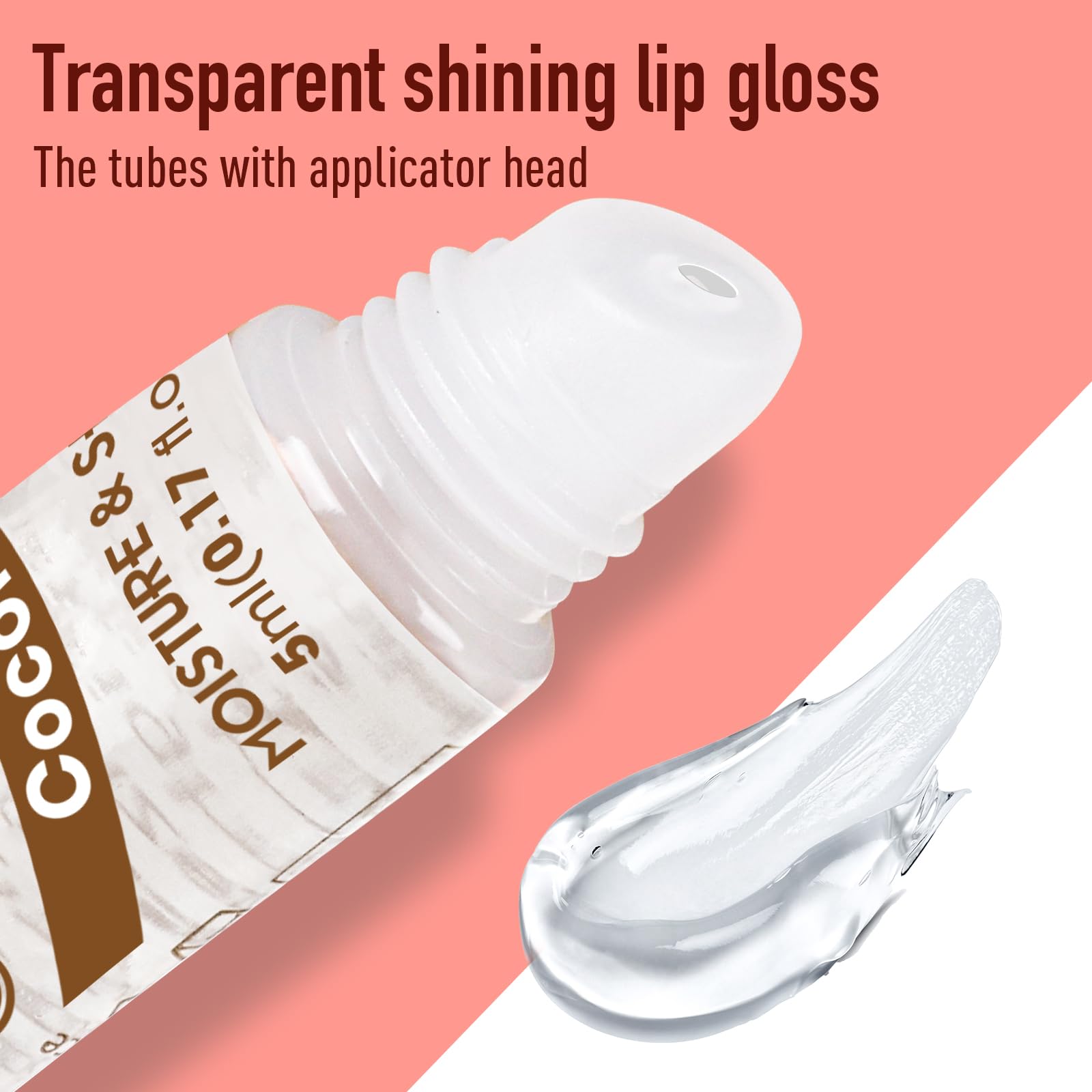 AZEN lip gloss set with coconut flavor provides hydrating shine.