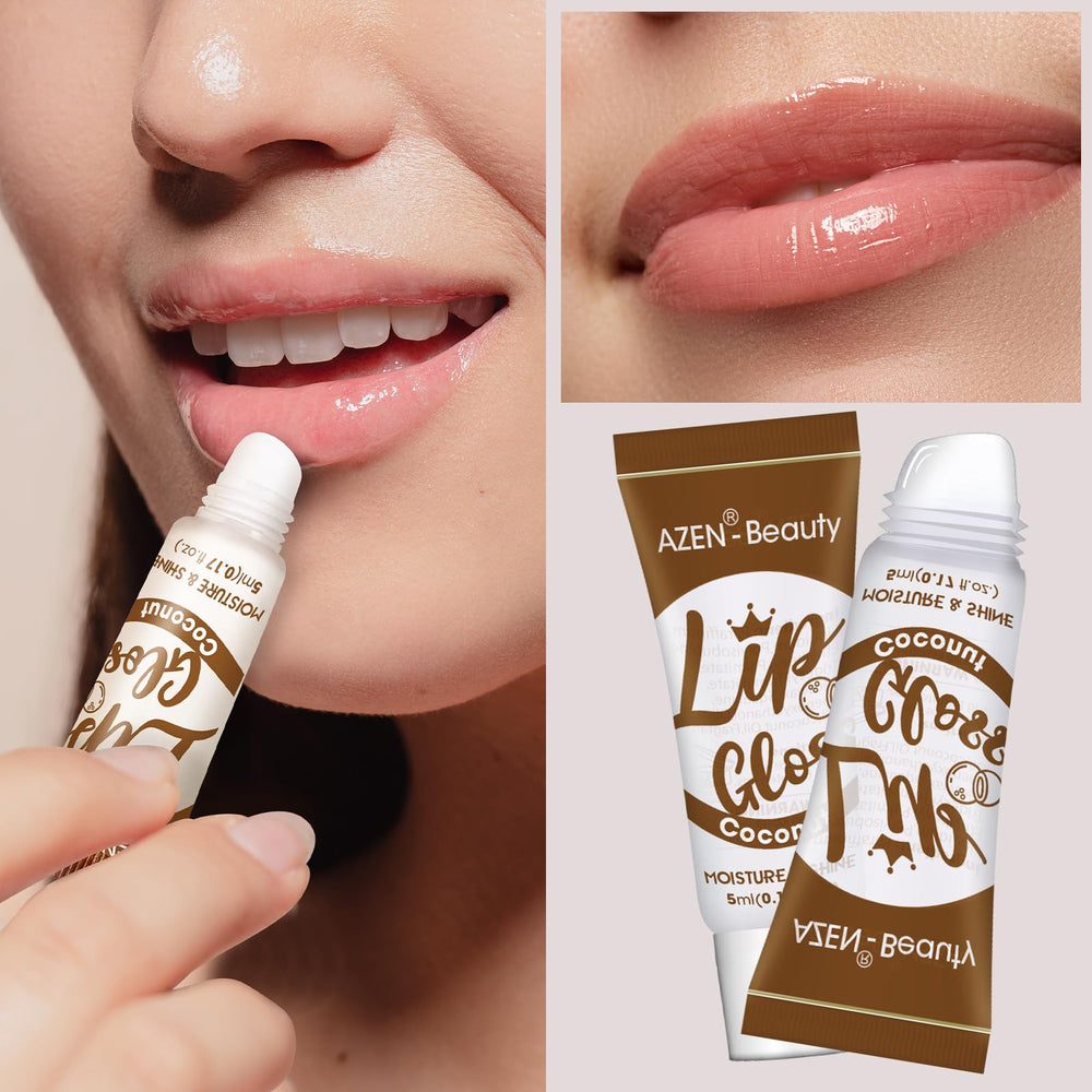AZEN lip gloss set in strawberry flavor is ideal for daily care.