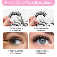 Azenlo 14mm lashes provide soft, lightweight wear for comfortable daytime or evening looks.