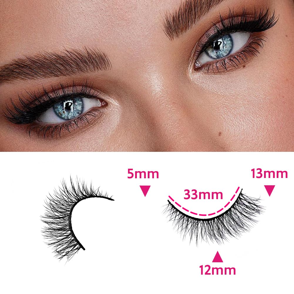 Azenlo 14mm wispy lashes enhance cat-eye drama with lightweight comfort