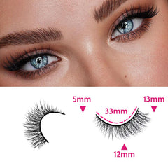 Azenlo 14mm wispy lashes enhance cat-eye drama with lightweight comfort