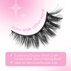 Azenlo 3D fluffy cat eye lashes create dimensional lift with subtle flare.