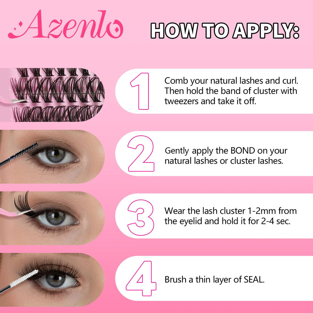 Azenlo at-home lash kit display for easy styling anywhere.