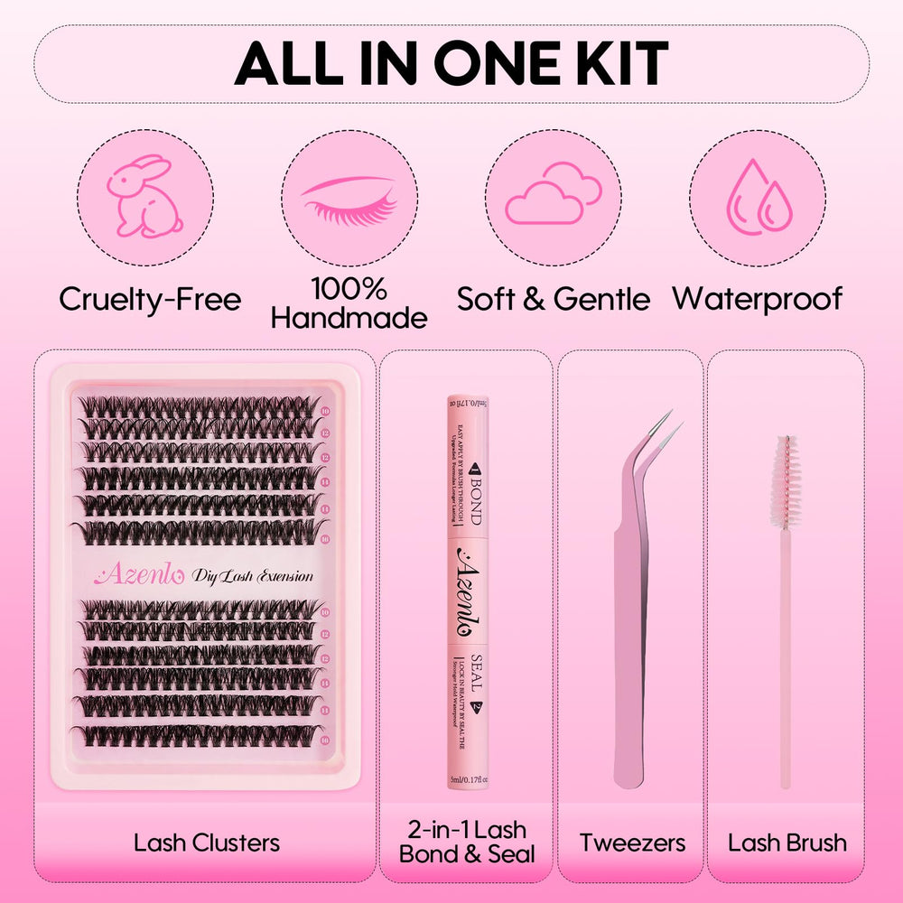 Azenlo DIY lash assembly step demonstrates beginner-friendly technique.