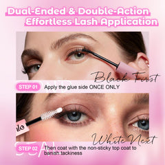 Azenlo dual-ended-lash-glue-application enables precise, beginner-friendly lash setup.