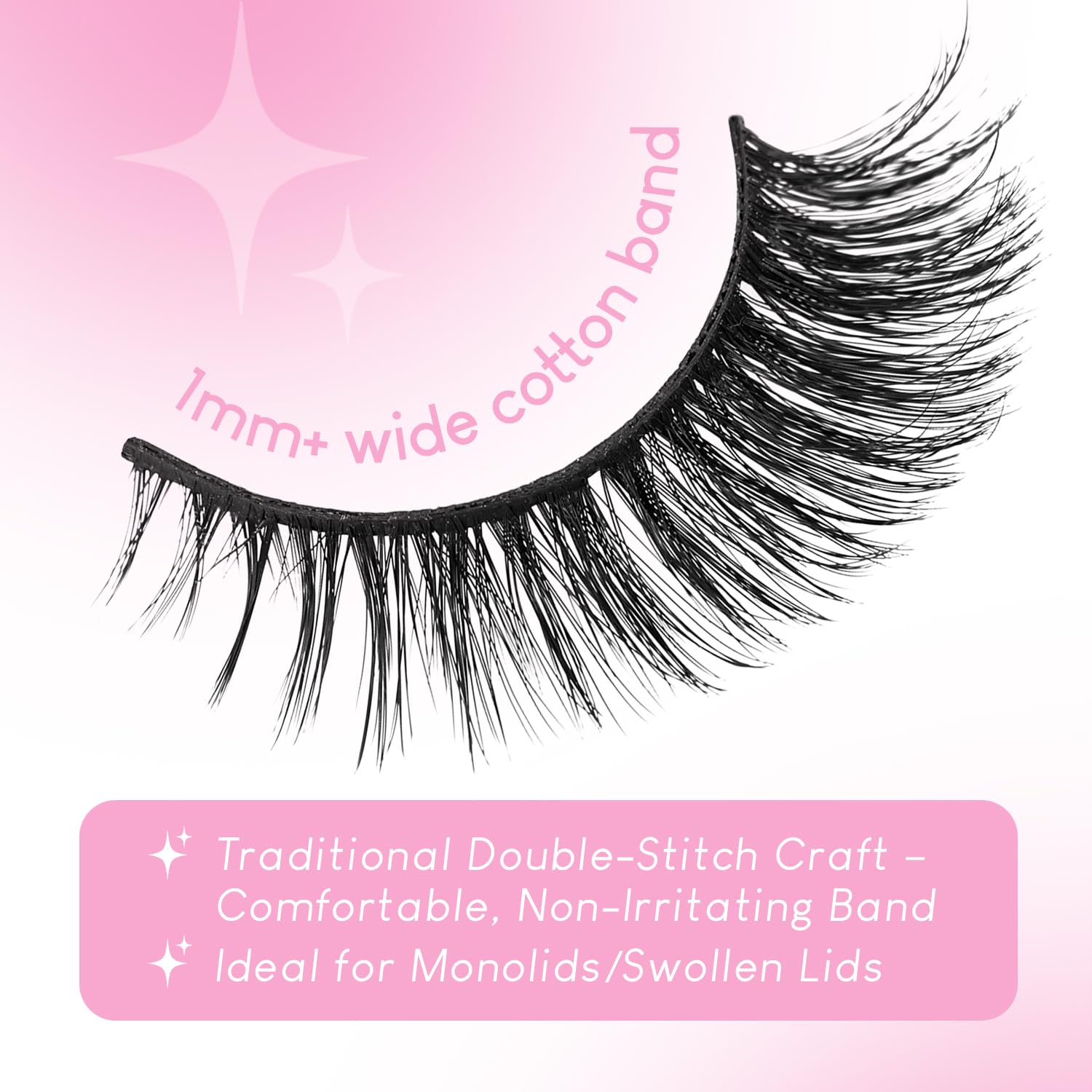 Azenlo rooted wispy texture lashes for natural blend