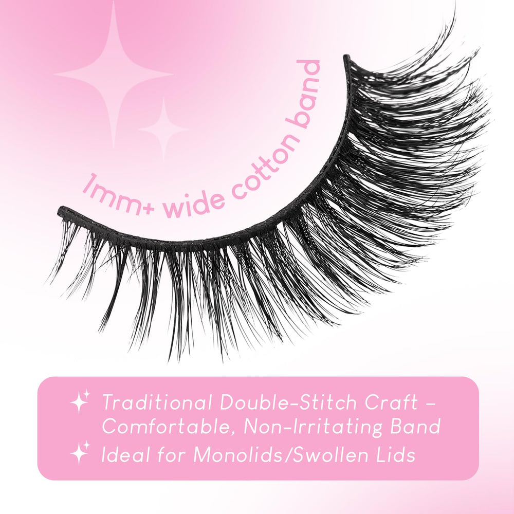 Azenlo rooted wispy texture lashes for natural blend