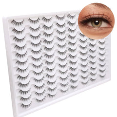 Azenlo faux mink lashes 14mm wispy cat eye for a dramatic, lightweight look.