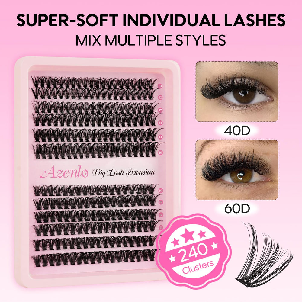 Azenlo lash applicator tweezer enables precise placement during DIY lashes.