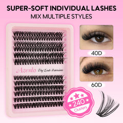 Azenlo lash applicator tweezer enables precise placement during DIY lashes.
