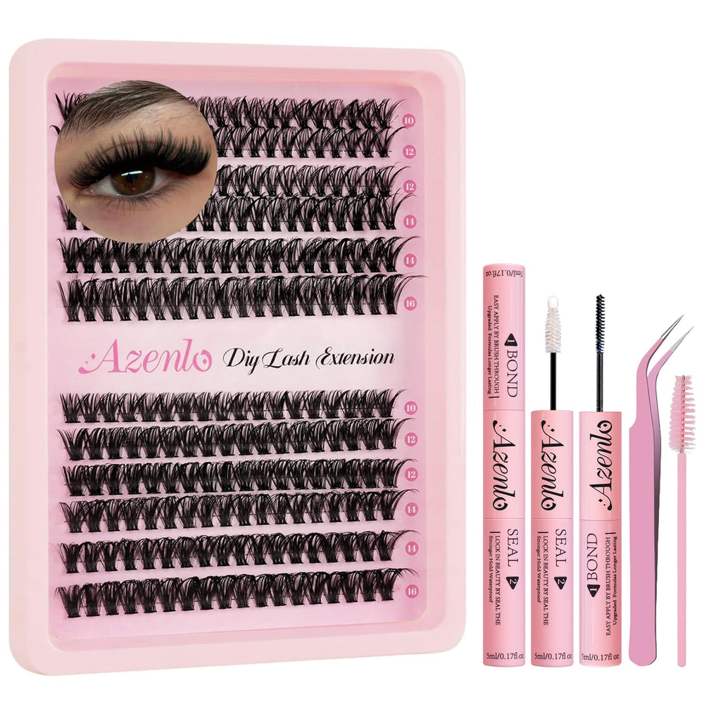Azenlo lash extensions 40D+60D tray for lightweight volume.