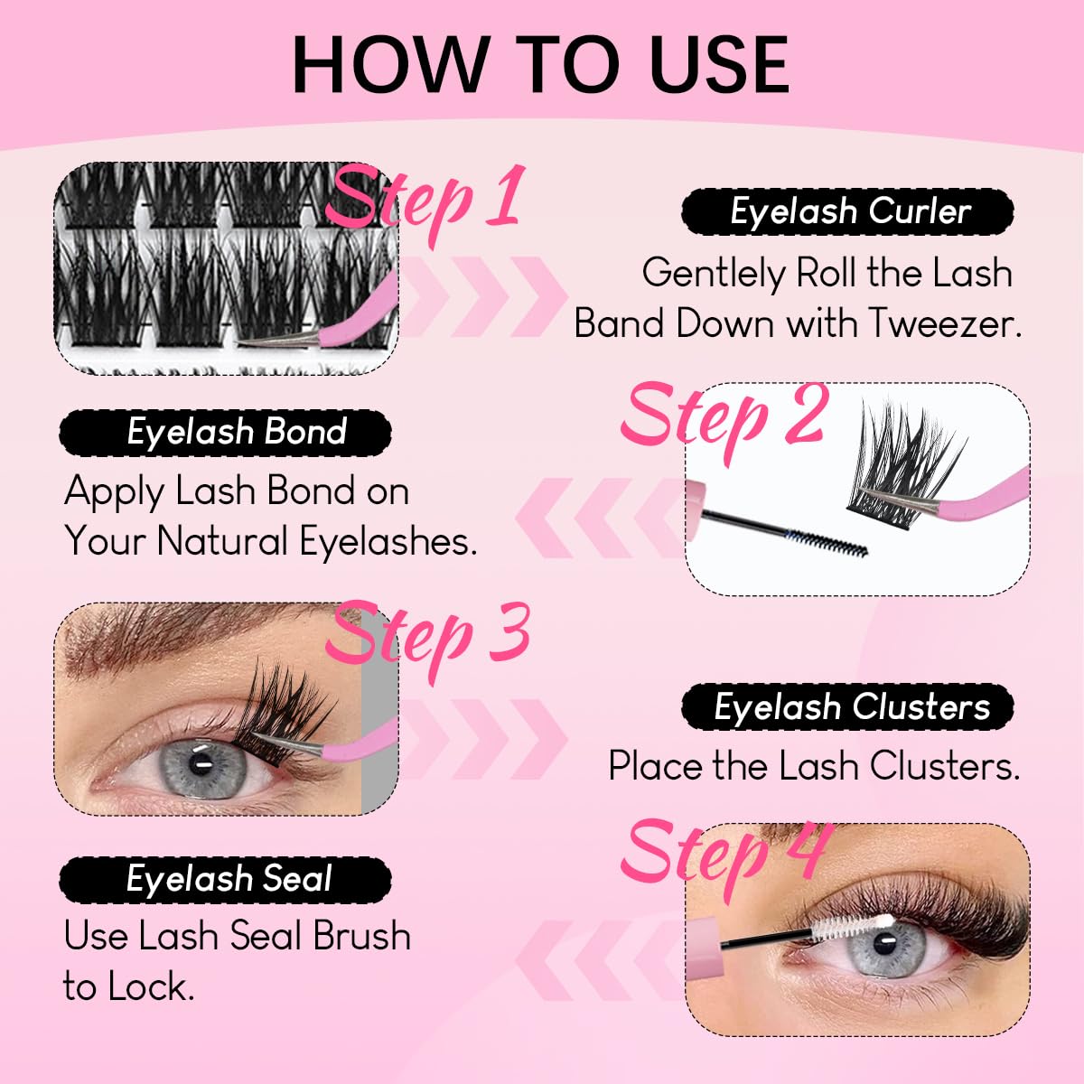 Azenlo reusable lash clusters designed for multiple uses